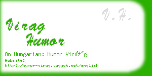virag humor business card